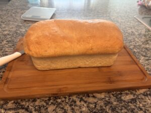 Soft homemade white sandwich bread made from scratch with simple pantry ingredients.