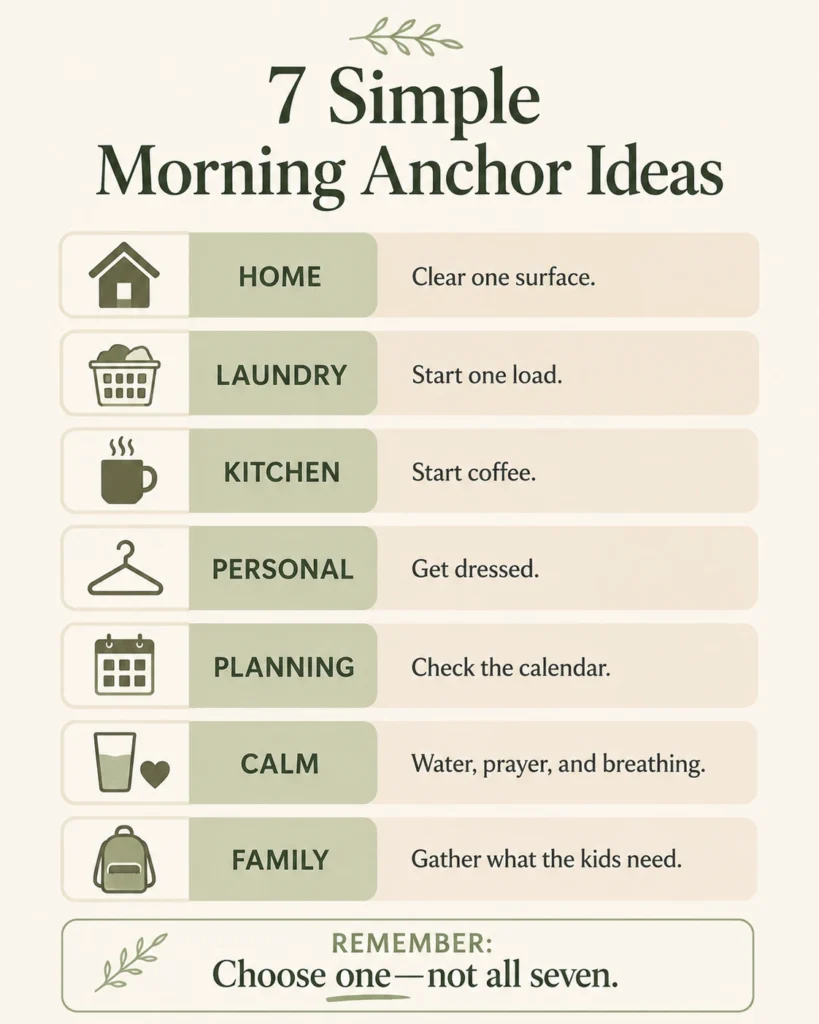 Seven simple morning anchor ideas for busy moms